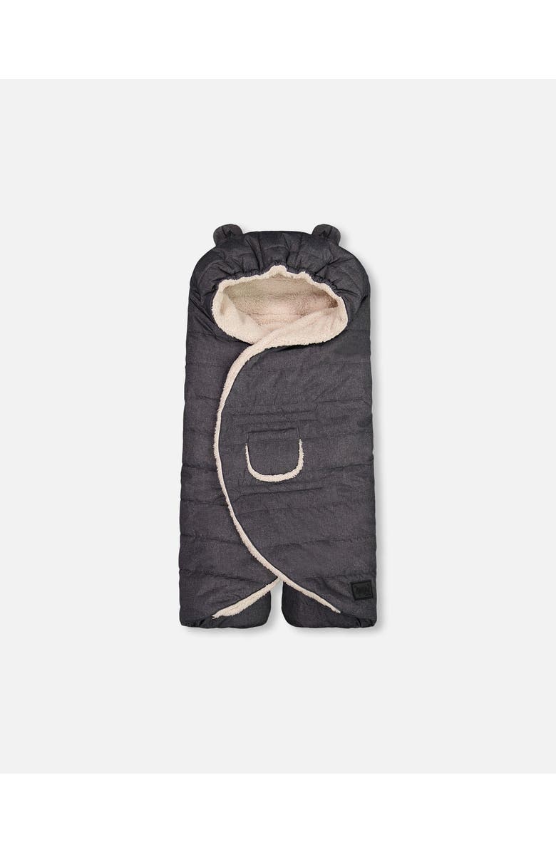 Deux par Deux Baby Unisex Snuggly Wrap Textured Gray For Car Seat And Stroller, Main, color,