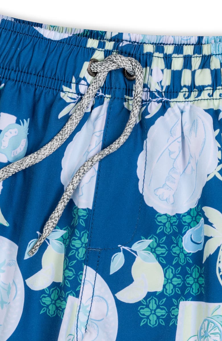 Vintage Summer Kids' 4-Way Stretch Volley Swim Shorts, Alternate, color, Blue