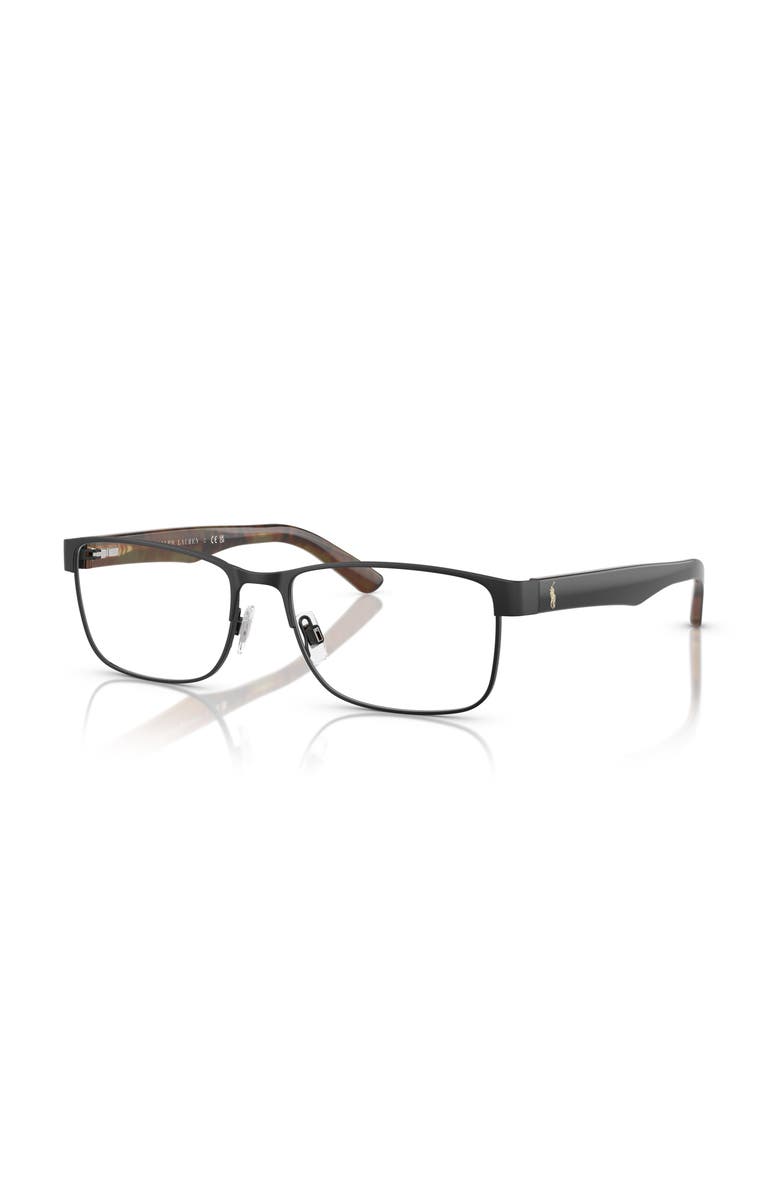 Polo Ralph Lauren 53mm Rectangle optical glasses, Main, color, Black