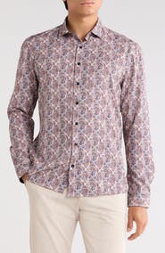 SOUL OF LONDON Microfiber Long Sleeve Sport Shirt