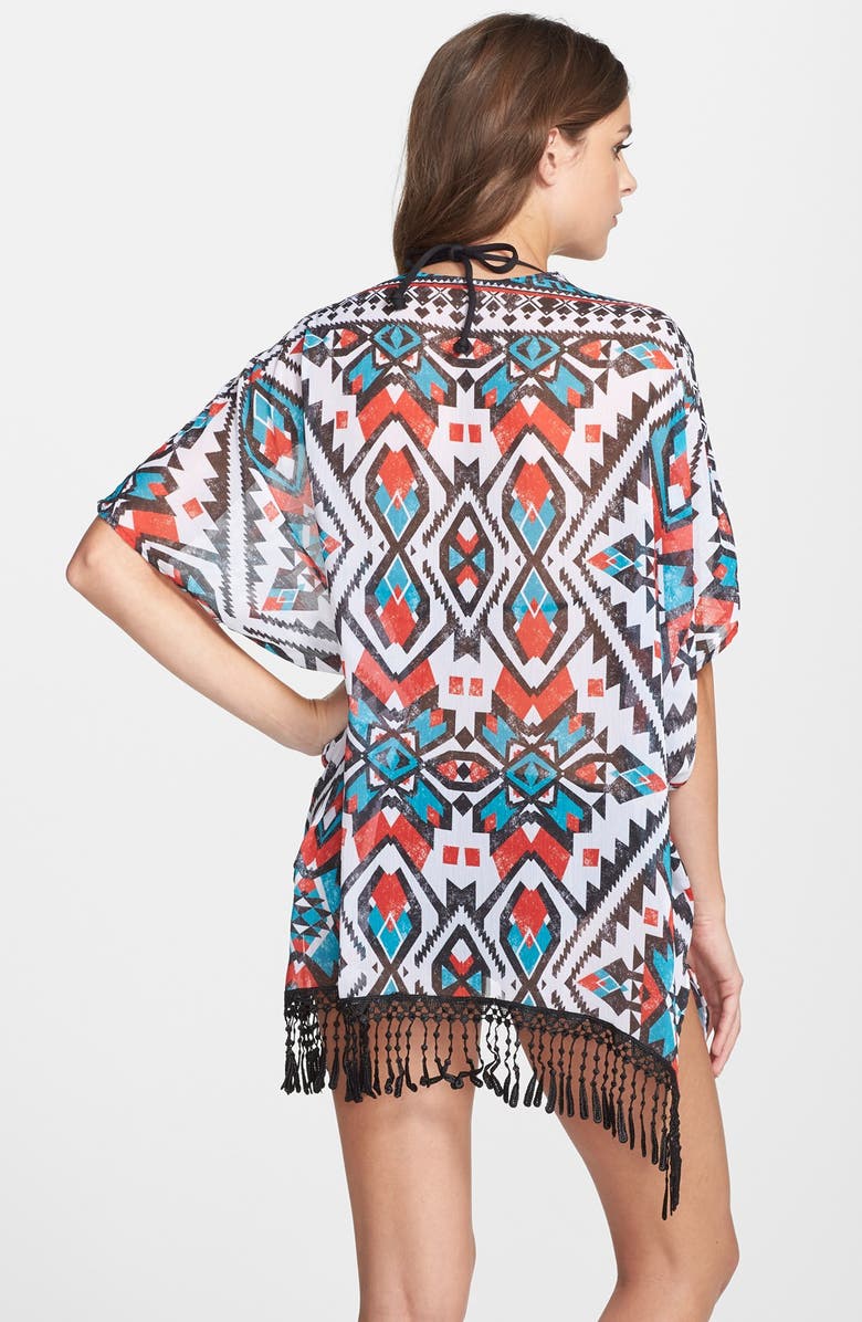 Becca Print Kimono Cover-Up, Alternate, color, 
