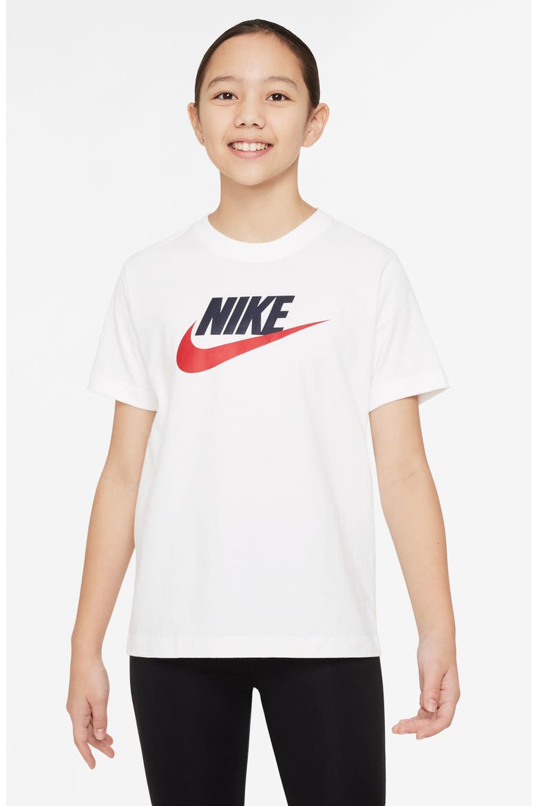 Kids' Sportswear Graphic T-Shirt, Main, color, 100 WHITE