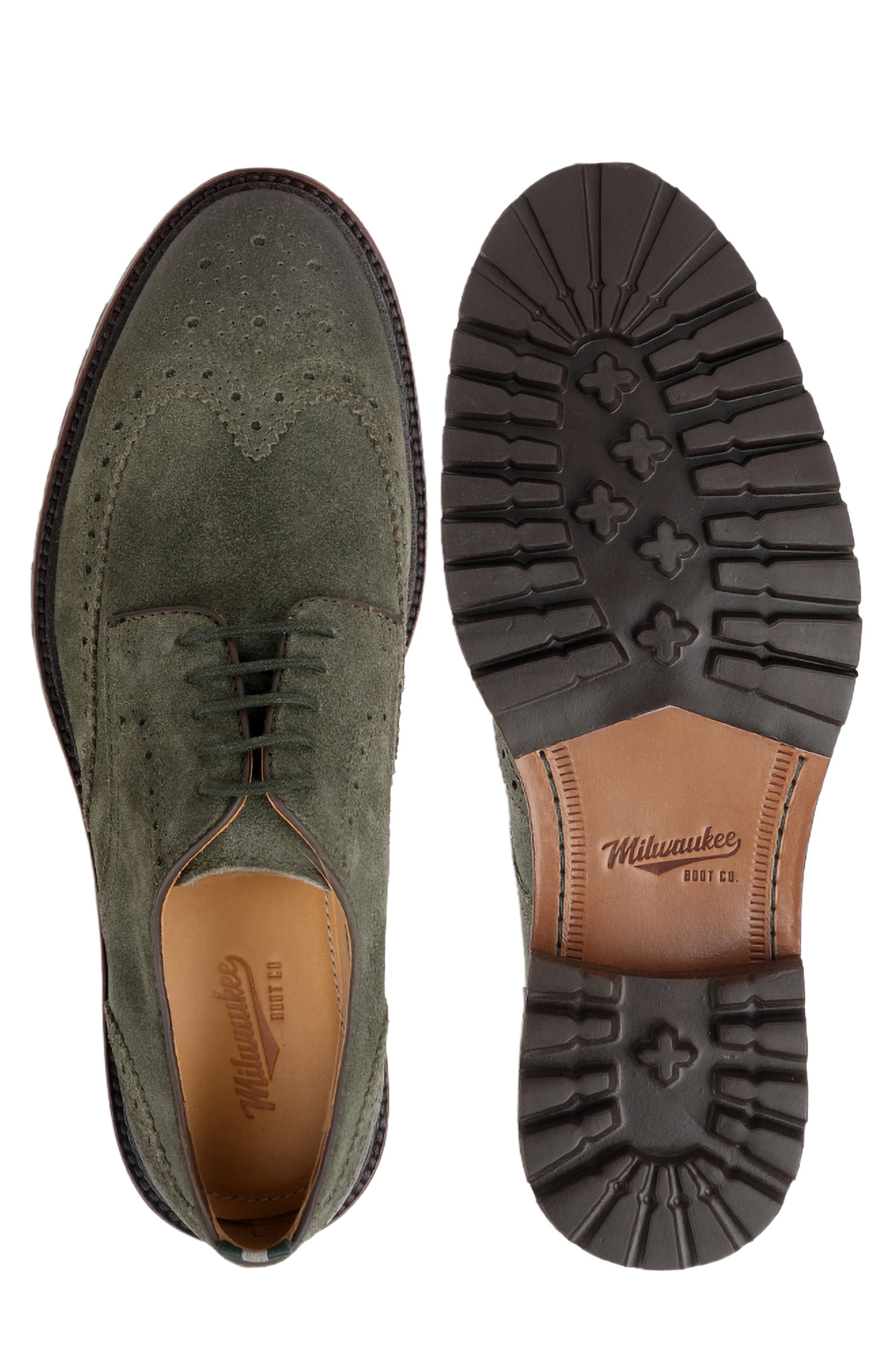 Astor Wingtip Derby, Alternate, color, OLIVE