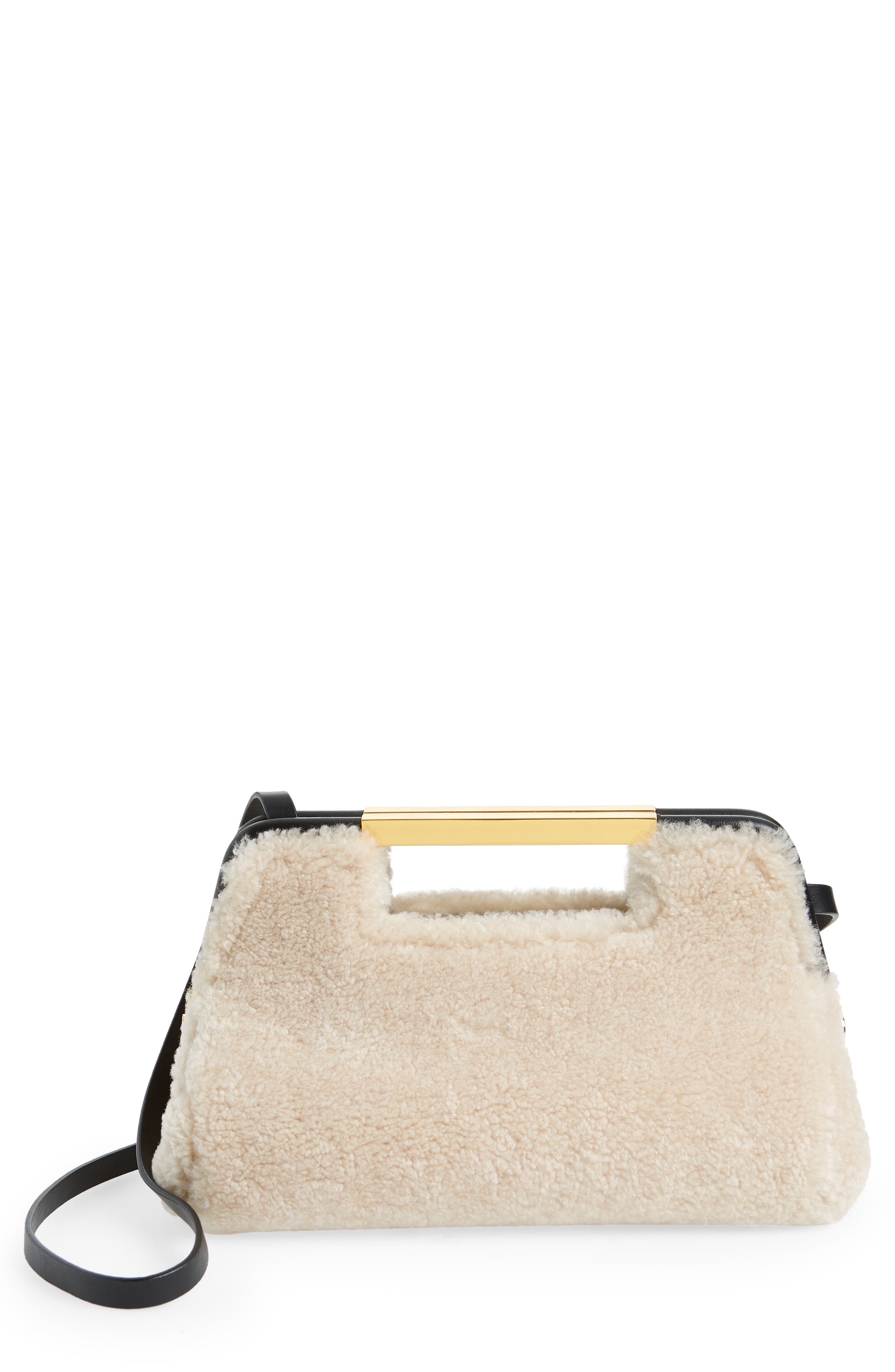 DeMellier Mini Seville Metallic Leather Frame Clutch, Main, color, 