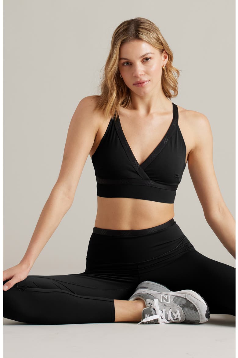 Banded Hi-Form Sports Bra, Alternate, color, BLACK