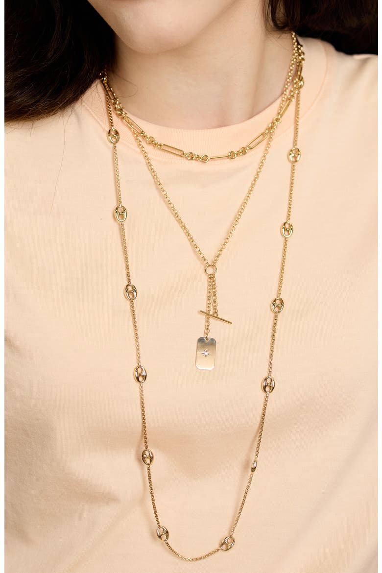 14K Gold Mariner Chain Necklace, Alternate, color, 14K YELLOW GOLD