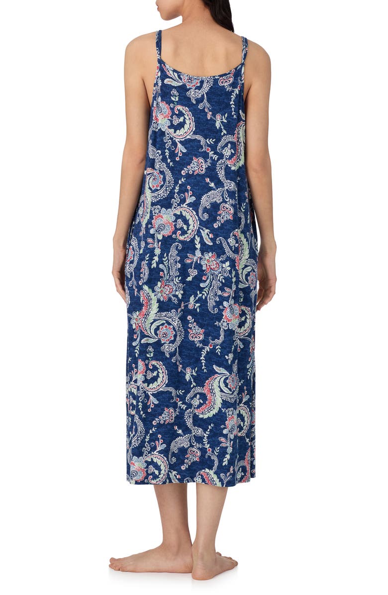 Lauren Ralph Lauren Sleeveless Cotton Blend Nightgown, Alternate, color, 