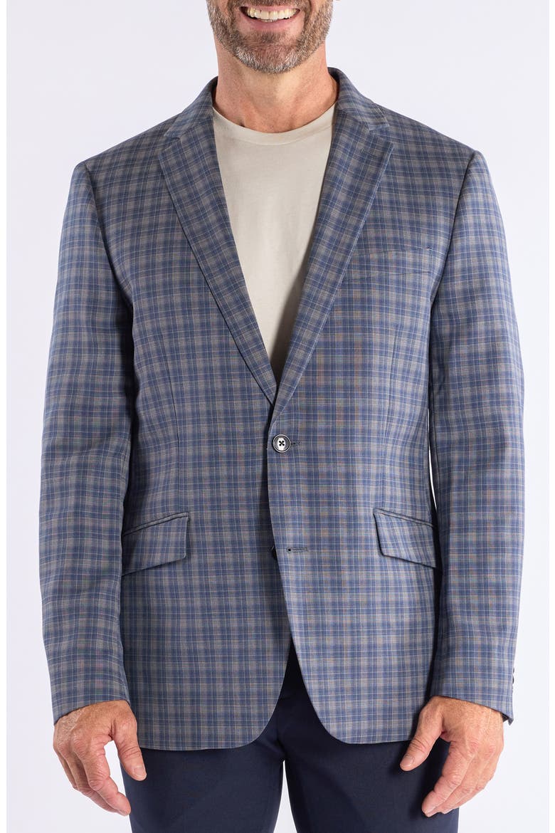 Plaid Sport Coat, Main, color, GREY