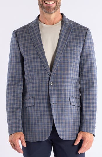 Savile Row Co Plaid Sport Coat In Gray