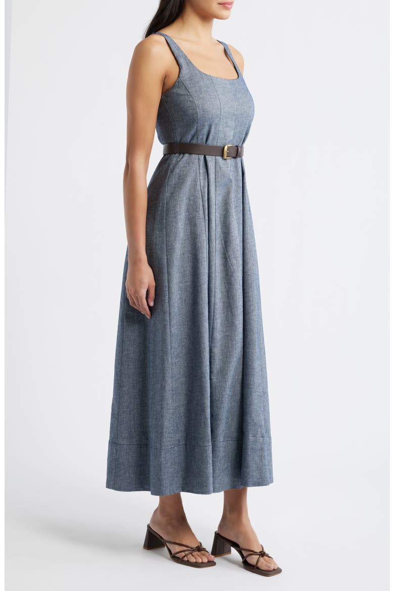 Scoop Neck Tank Dress, Alternate, color, INDIGO