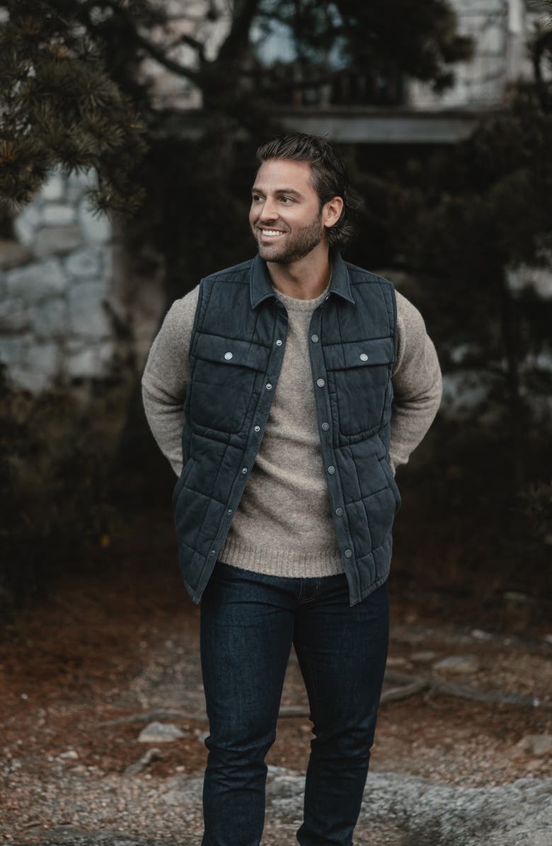 The Normal Brand Jackie Premium Fleece Quilted Lodge Vest, Alternate, color, Phantom