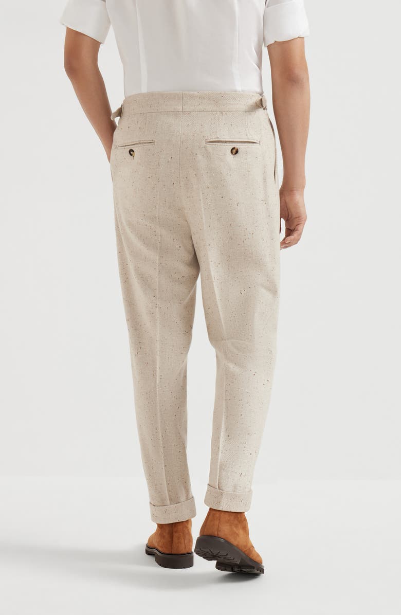 Brunello Cucinelli Diagonal twill trousers, Alternate, color, Buff