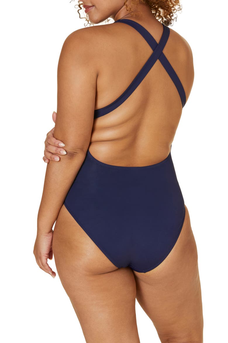 The Tulum One-Piece Swimsuit, Alternate, color, NAVY