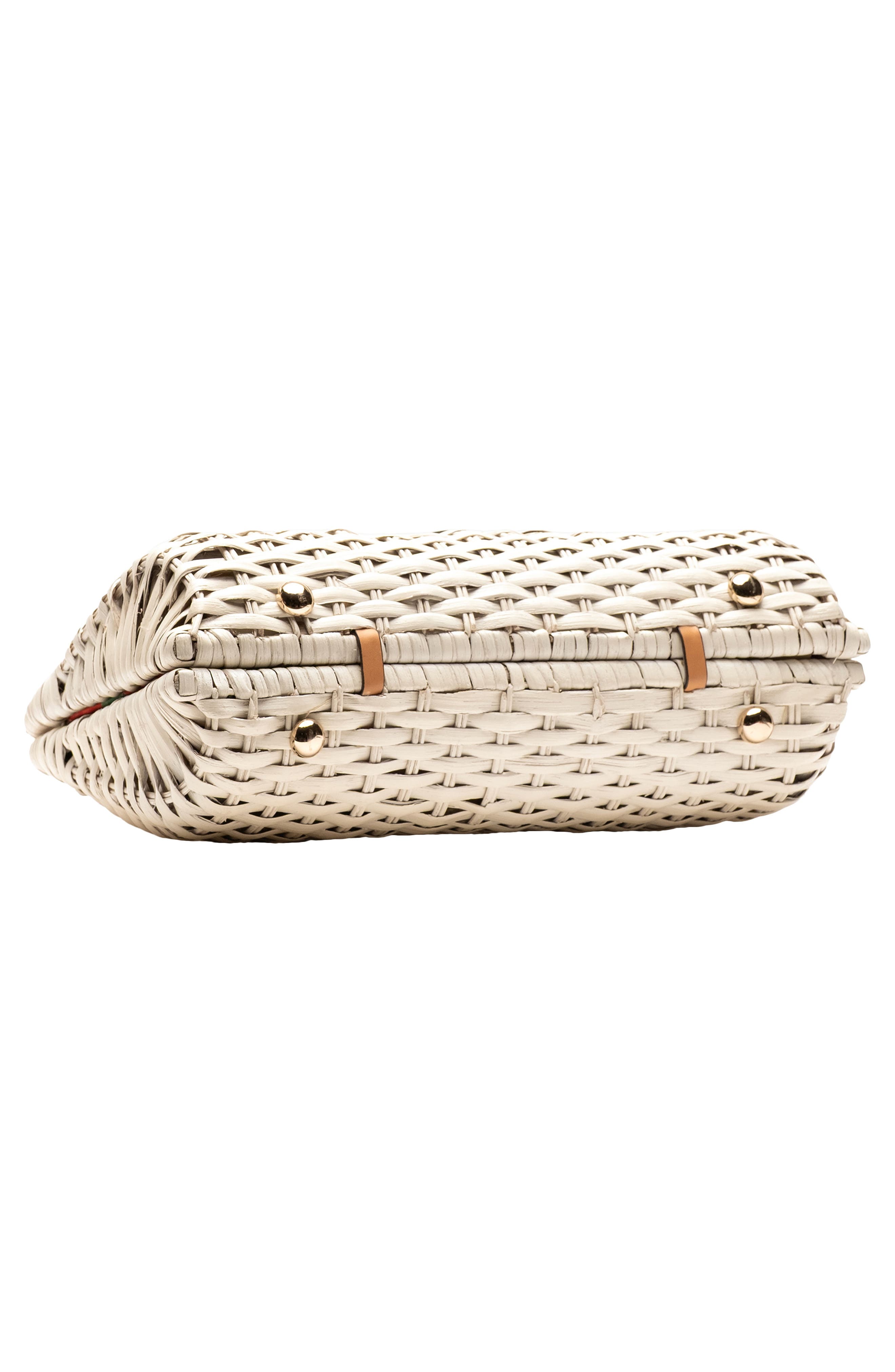 Buzzy Woven Wicker Top Handle Bag, Alternate, color, OFF WHITE