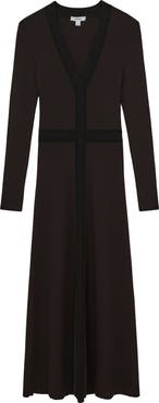 Reiss Laura Rib Long Sleeve Midi Sweater Dress