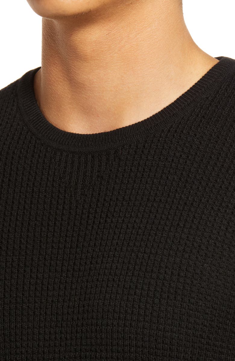 Billy Reid Men
s Mini Waffle Crewneck T-Shirt, Alternate, color, 