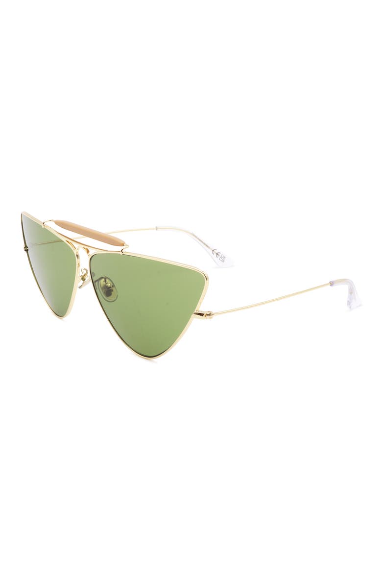 73mm Cat Eye Sunglasses, Alternate, color, GOLD / GOLD
