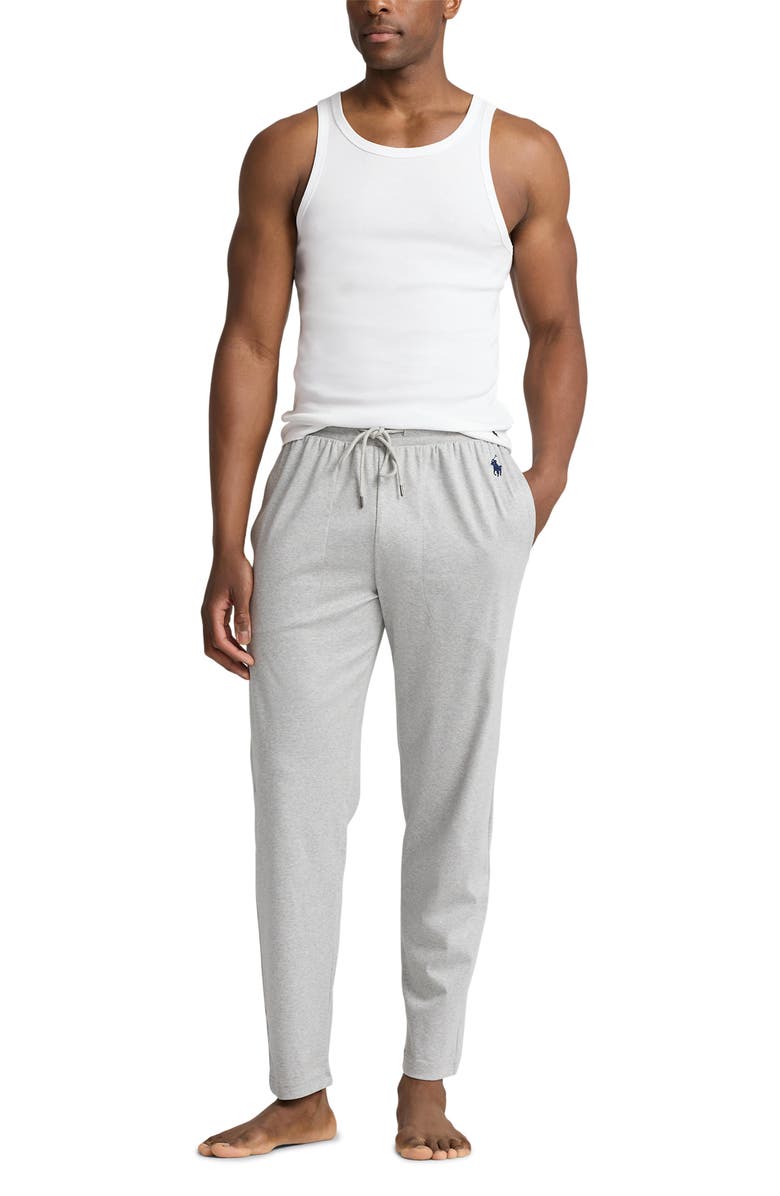 Polo Ralph Lauren Knit Cotton Pajama Pants, Alternate, color, Andover Heather