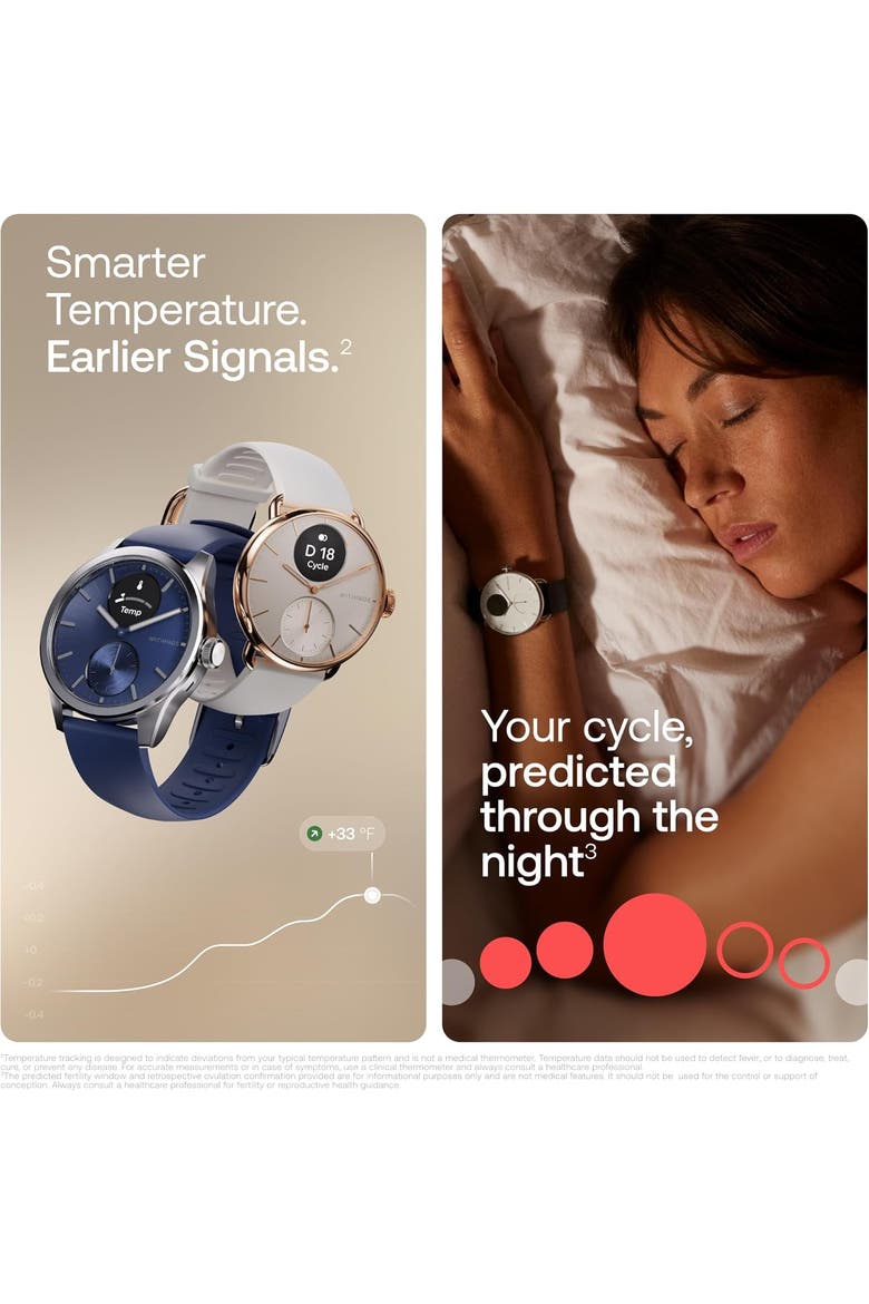 ScanWatch 2 - Heart Health Hybrid Smartwatch - 42mm - White, Alternate, color, White & Silver