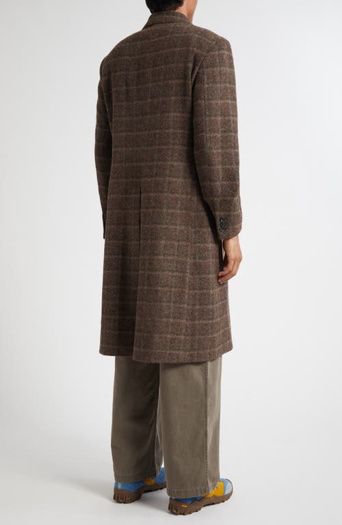 Our Legacy Whale Plaid Wool Coat In Brown