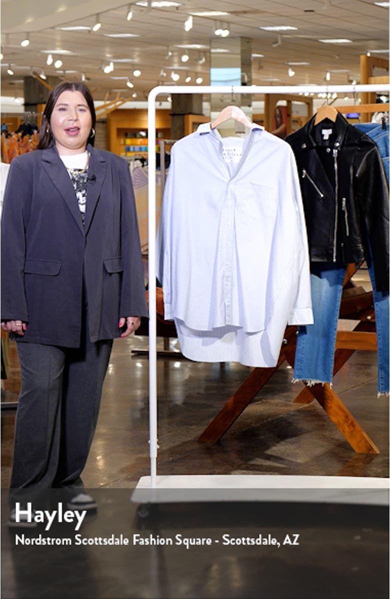 Shirley Stripe Oversize Button-Up Shirt, sales video thumbnail