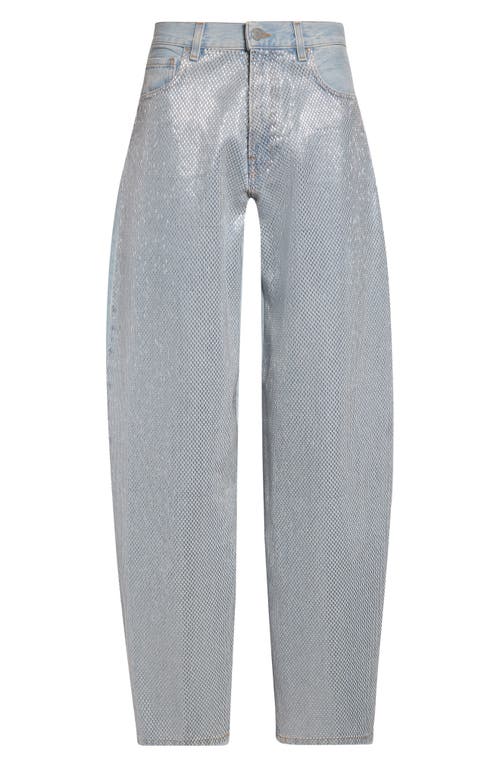 Haikure Bibi Crystal Embellished Balloon Leg Jeans In Blue