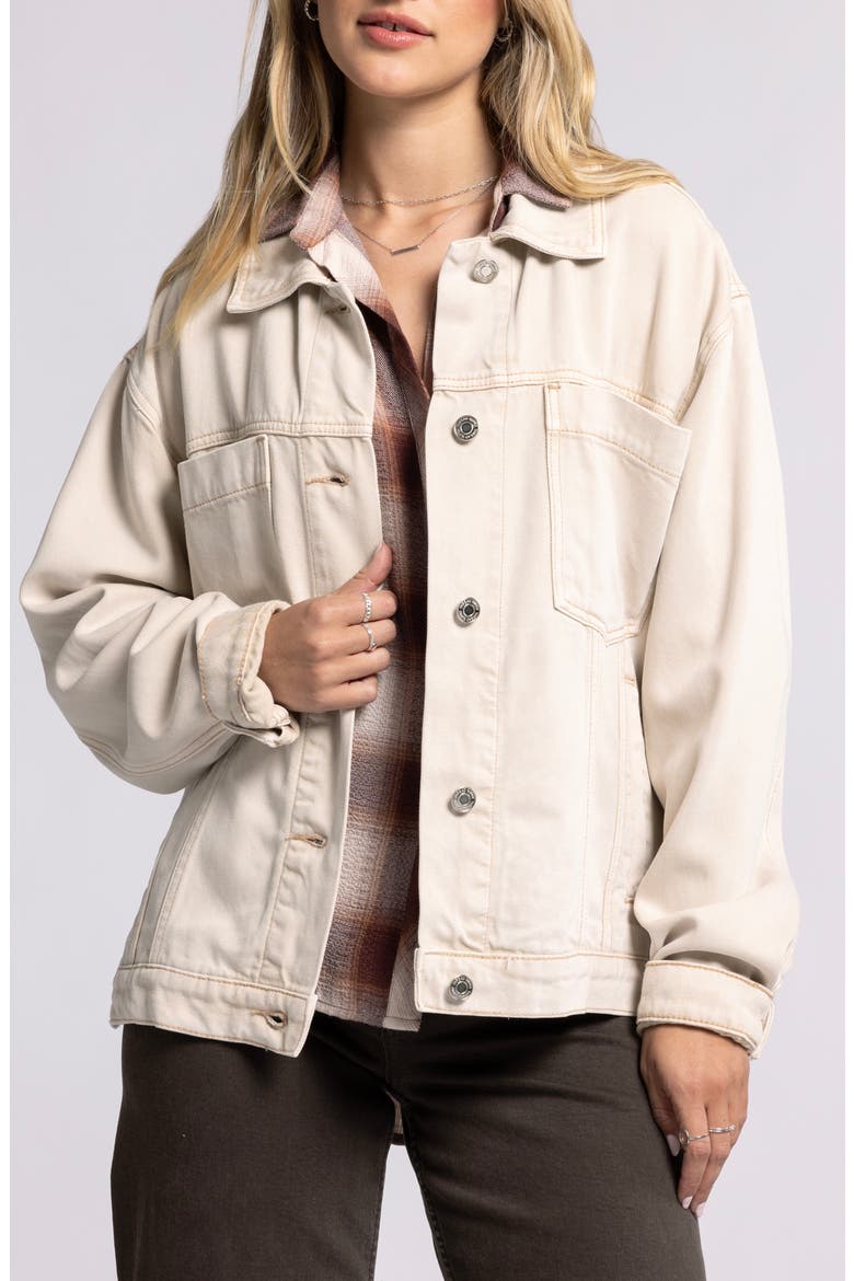 Cordell Denim Trucker Jacket, Main, color, WOOD ASH