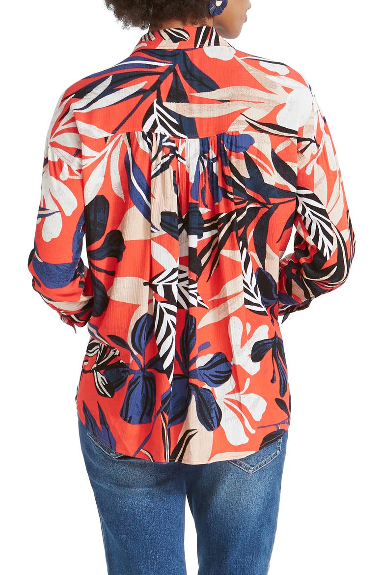 Tahiti Woven Shirt, Alternate, color, RED MULTI