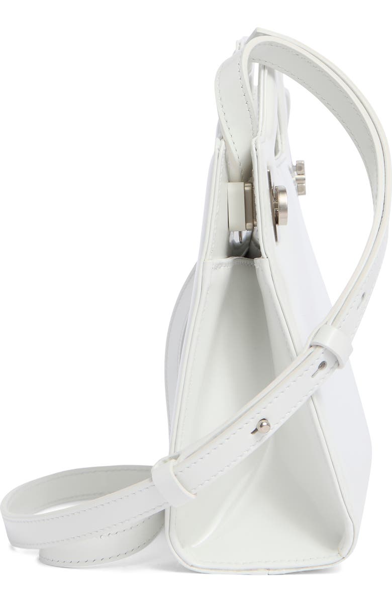 FERRAGAMO Mini Wanda Leather Top Handle Bag, Alternate, color, White