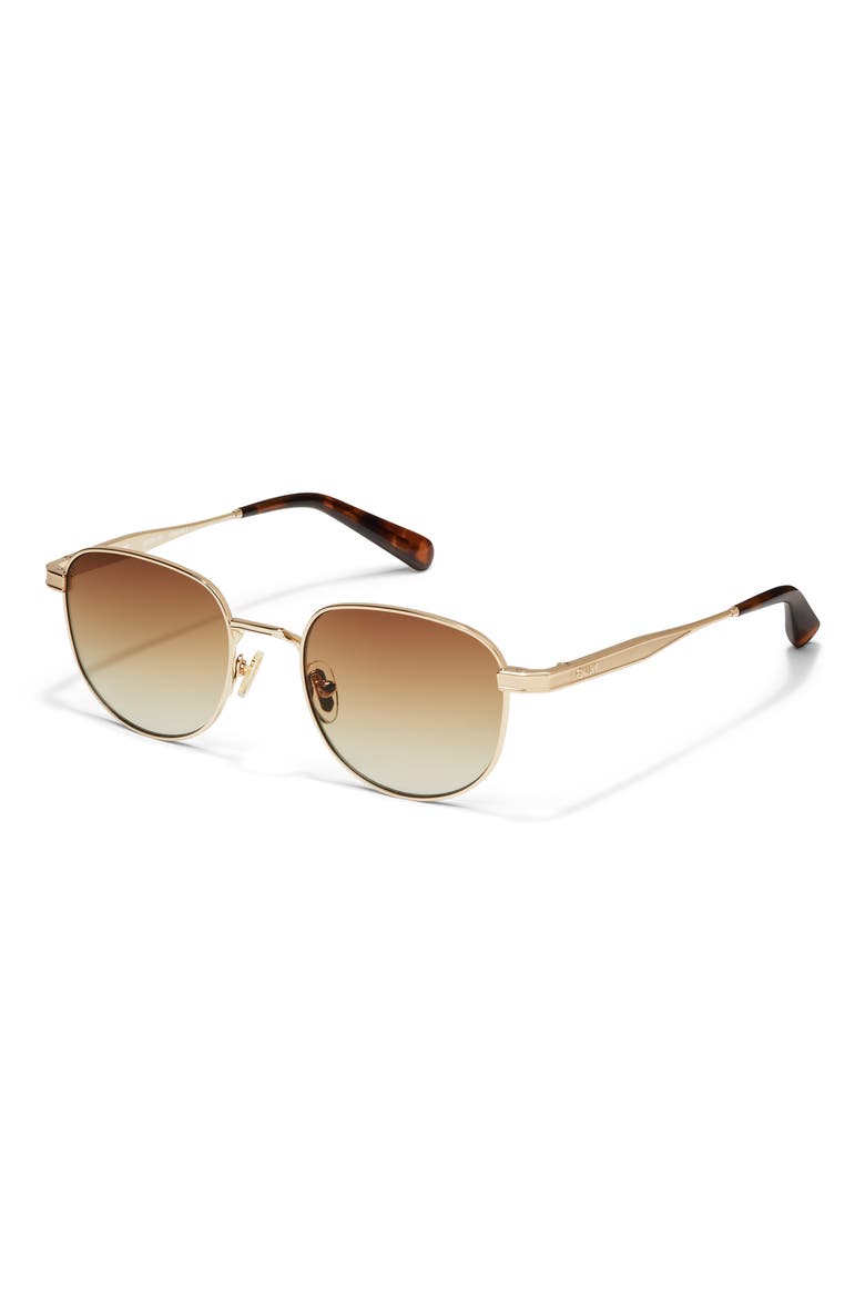 Born Ready 52mm Round Sunglasses, Alternate, color, GOLD/ SEPIA