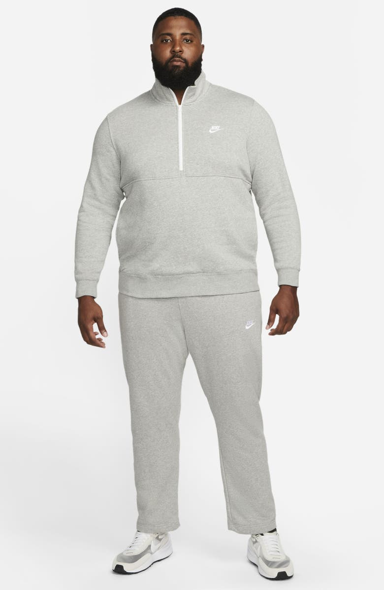 Nike Sportswear Club Half-Zip Pullover, Alternate, color, Dark Grey Heather/ White