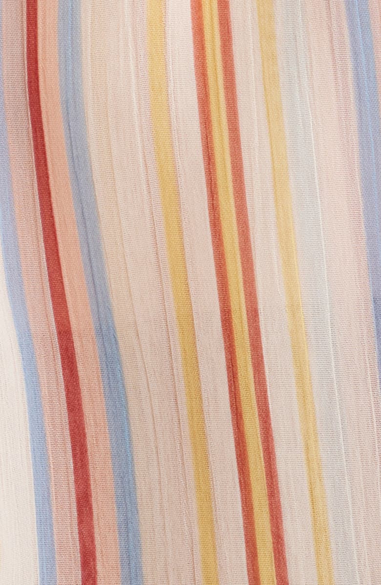 MANGO Off the Shoulder Stripe Top, Alternate, color, Ecru