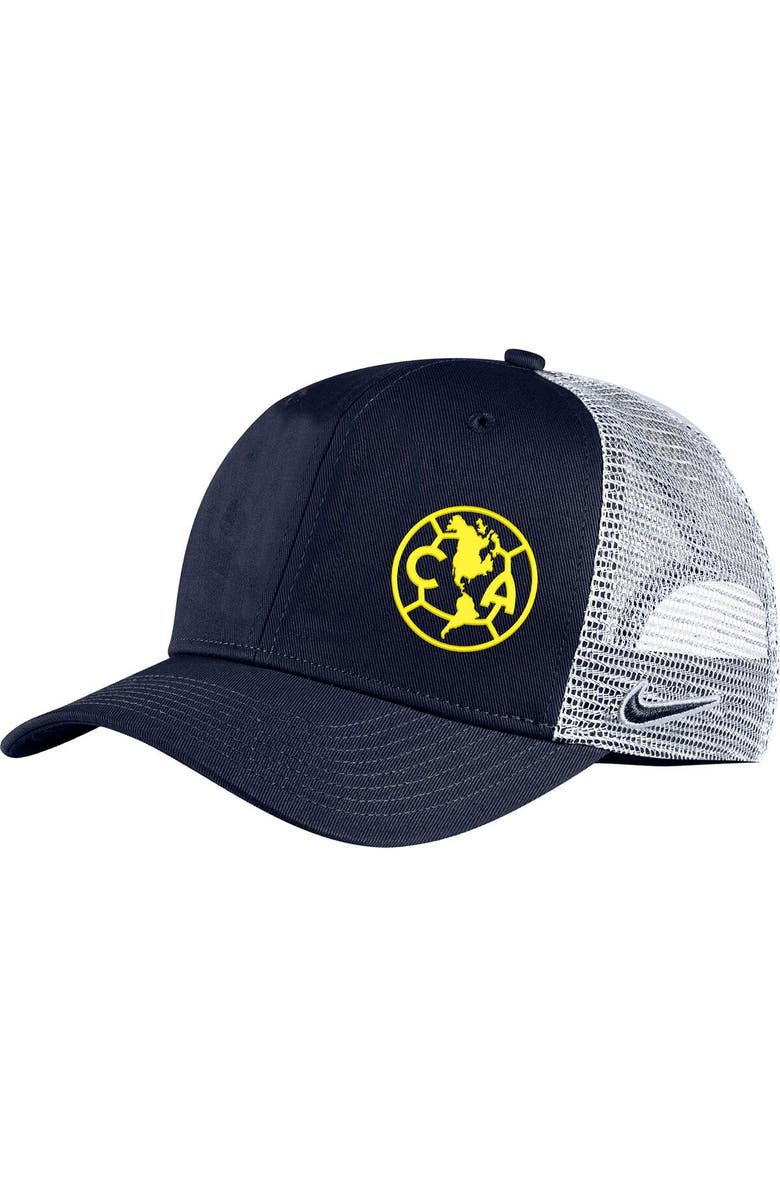 Nike Men's Nike Navy Club America Classic99 Trucker Snapback Hat, Main, color,