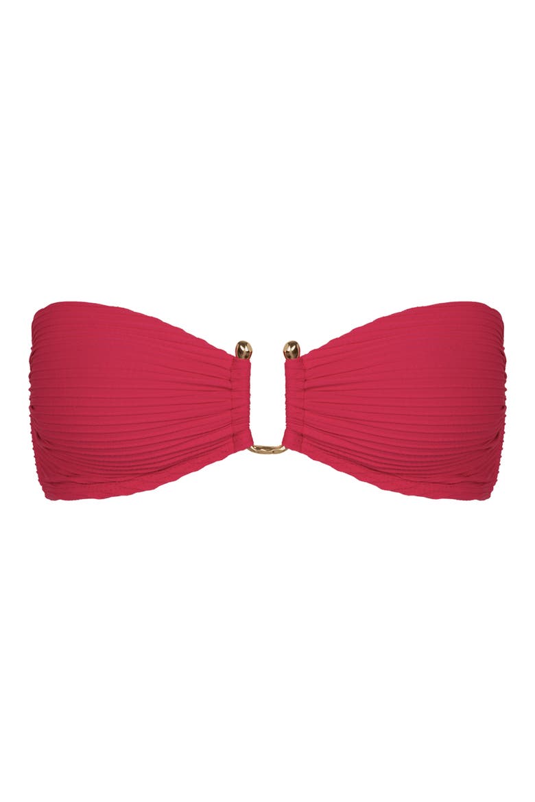 Jill Bandeau Bikini Top, Alternate, color, RED