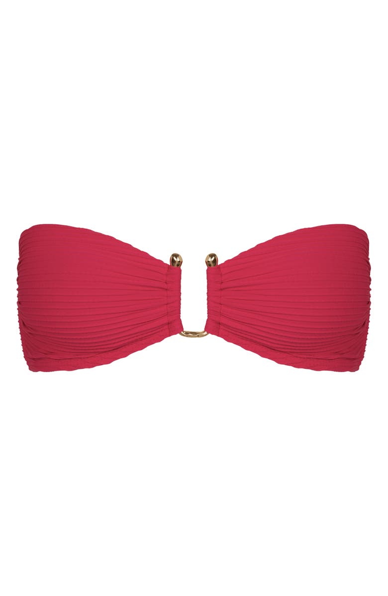 ViX Paula Hermanny Jill Bandeau Bikini Top, Alternate, color, Red