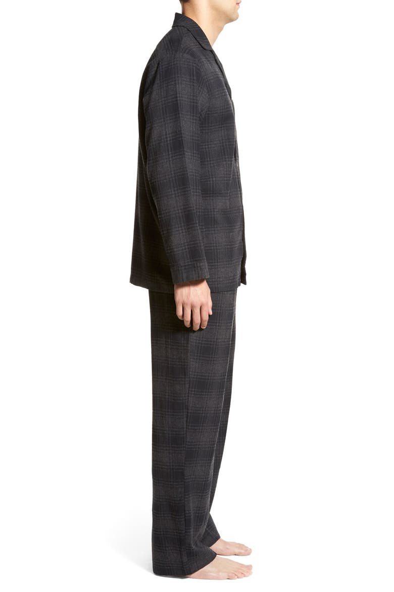 824 Flannel Pajamas, Alternate, color, BLACK/ CHARCOAL PLAID