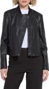 Lysse Millicent Perforated Faux Leather Bomber Jacket