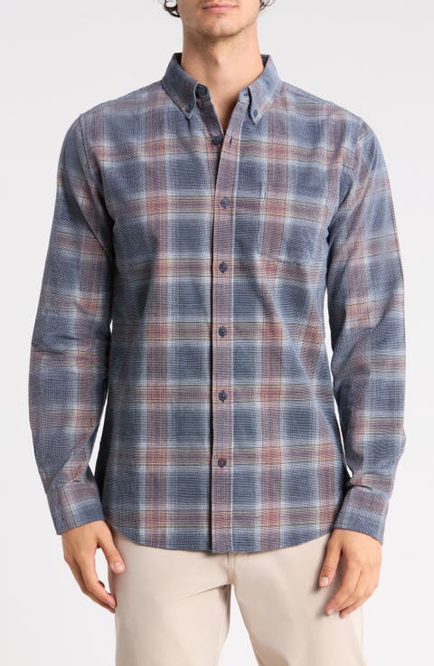 Plaid Cotton Button Down Shirt