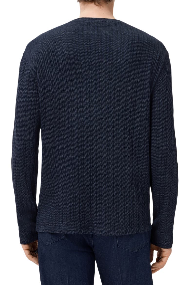 Fern Feeder Stripe Rib Long Sleeve T-Shirt, Alternate, color, NAVY