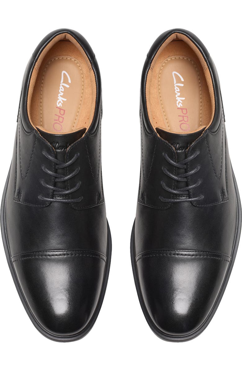 Clarks<sup>®</sup> Eldredge Cap Toe Derby, Alternate, color, Black Leather