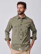Aubin Cole Long Sleeve Twill Overshirt