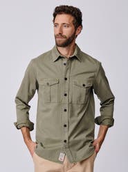 Aubin Cole Long Sleeve Twill Overshirt
