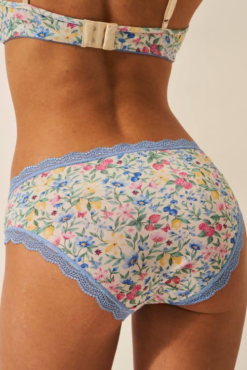 Stripe & Stare Original Knicker Four Pack In Summer Garden