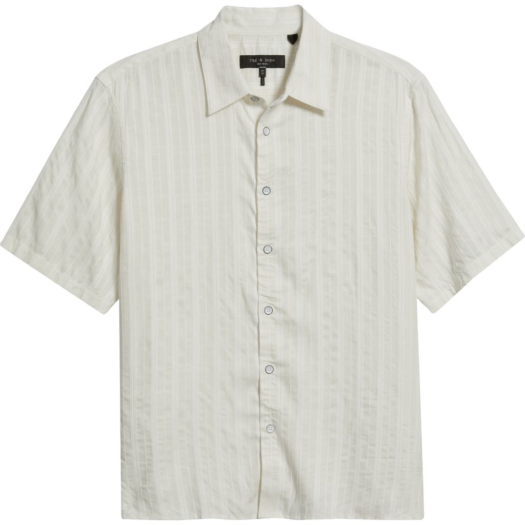 Rag & Bone Dalton Plaid Short Sleeve Button-up Shirt In Gray