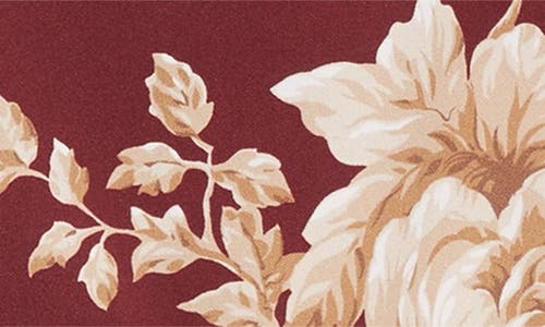 Dolce & Gabbana Rose-print Charmeuse Shirt In Brown