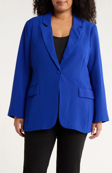 Chelsea One-Button Blazer (Plus)