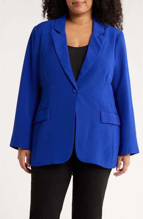 SUGARLIPS Chelsea One-Button Blazer in Cobalt 