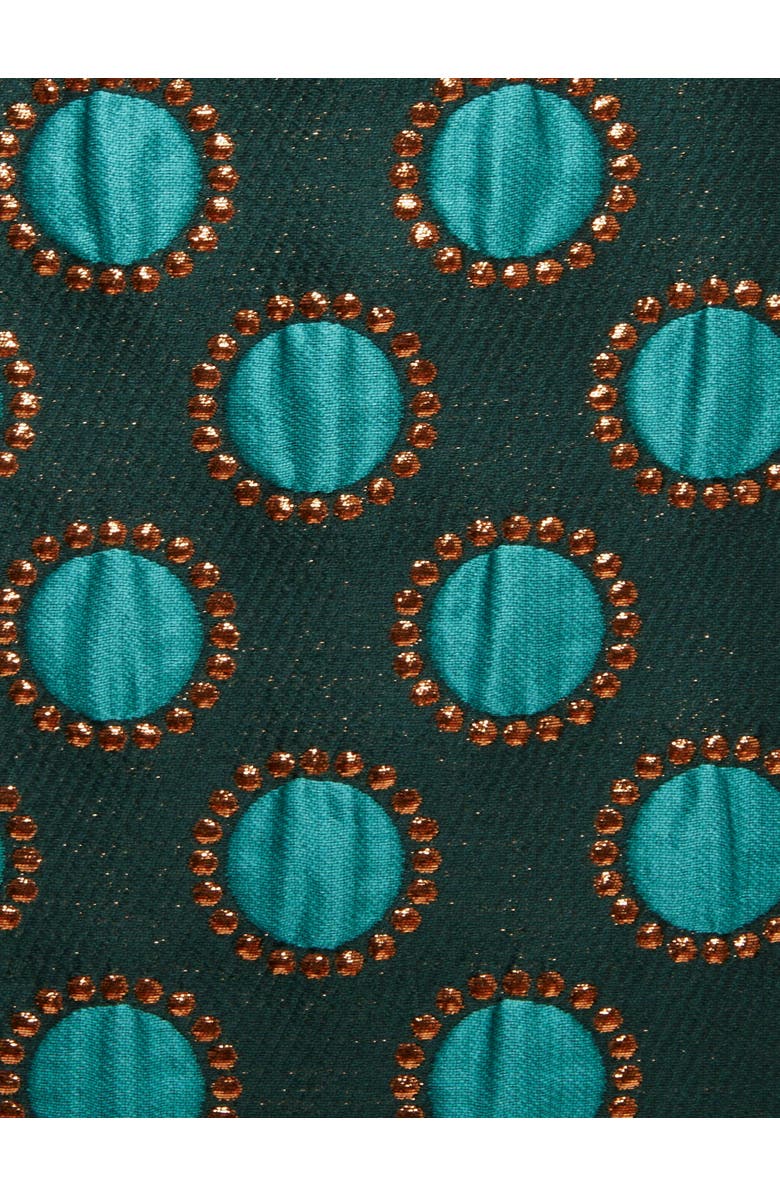 La DoubleJ Column Dress Jacquard Winter Sun Emerald, Alternate, color, 