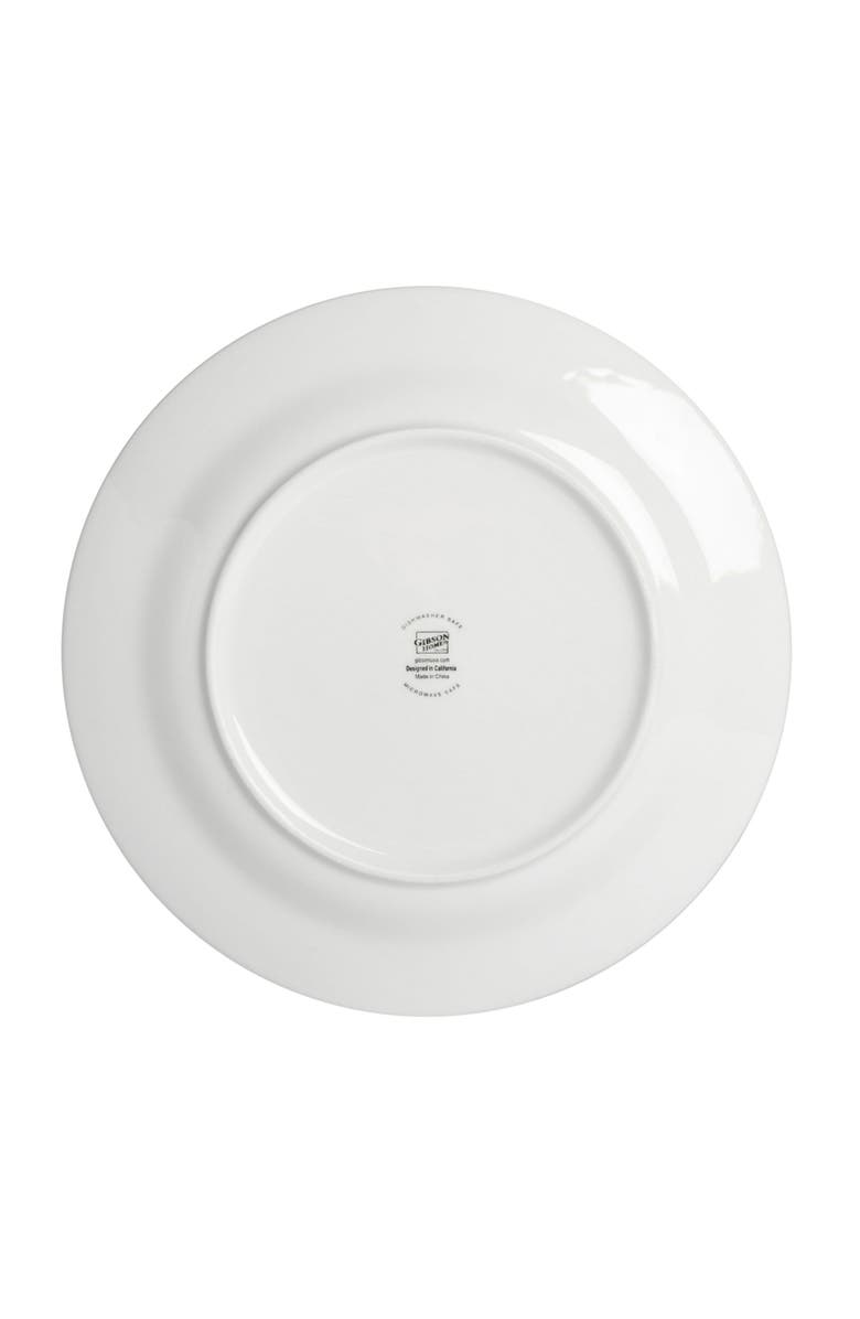 Gibson Regal White II 32 Piece Fine Ceramic Dinnerware Combo Set, Alternate, color, White