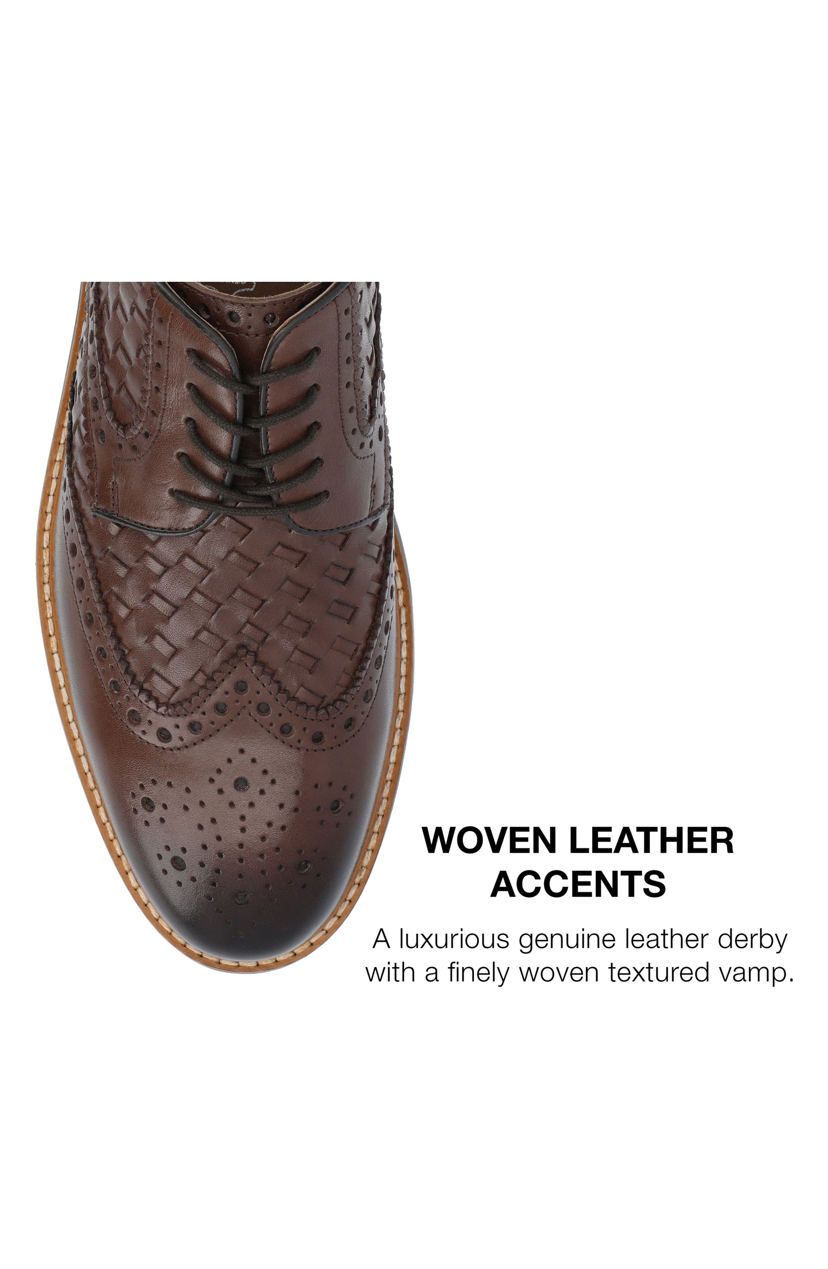 Thomas & Vine Radcliff Wingtip Derby - Wide Width, Alternate, color, Cognac